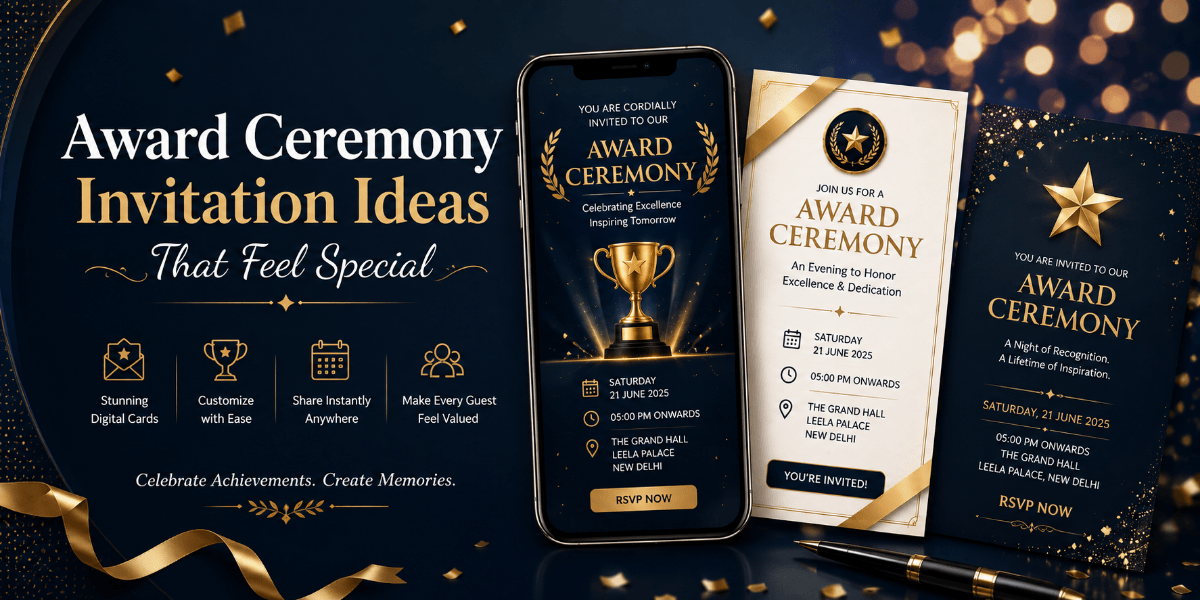 Elegant digital award ceremony invitation for a recognition event