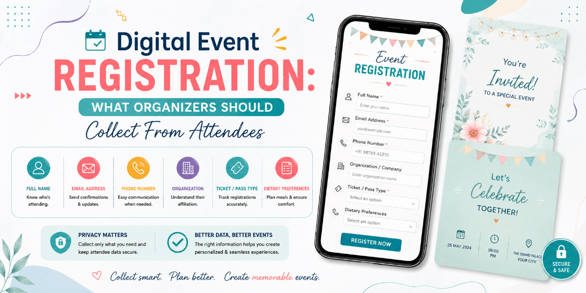Digital event registration form collecting essential attendee information