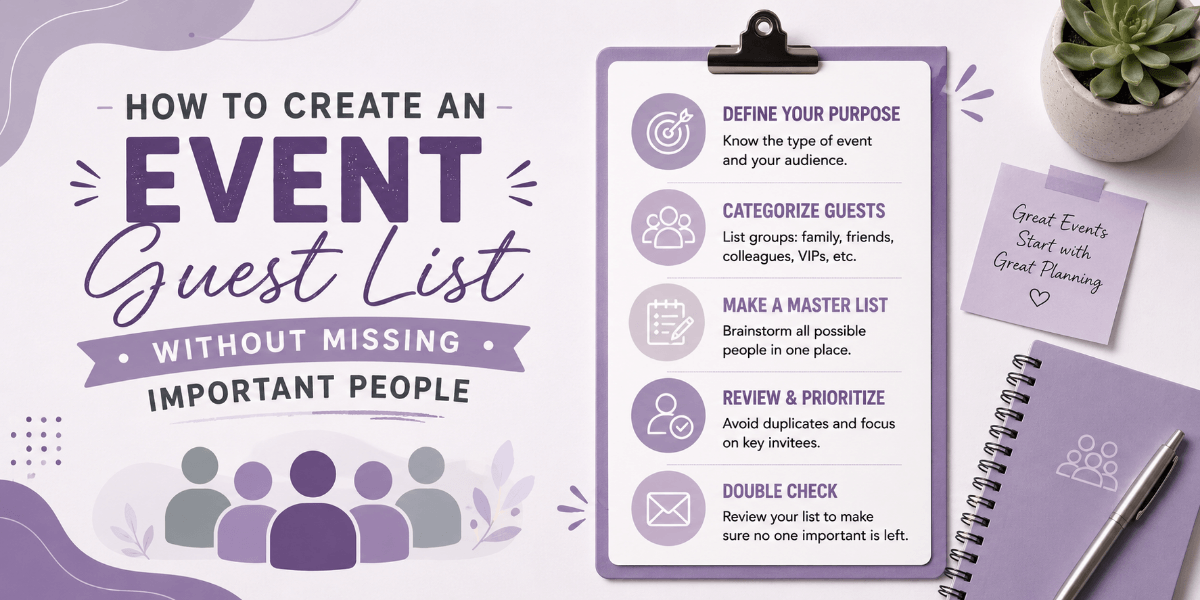 Organized digital event guest list showing attendees and RSVP status