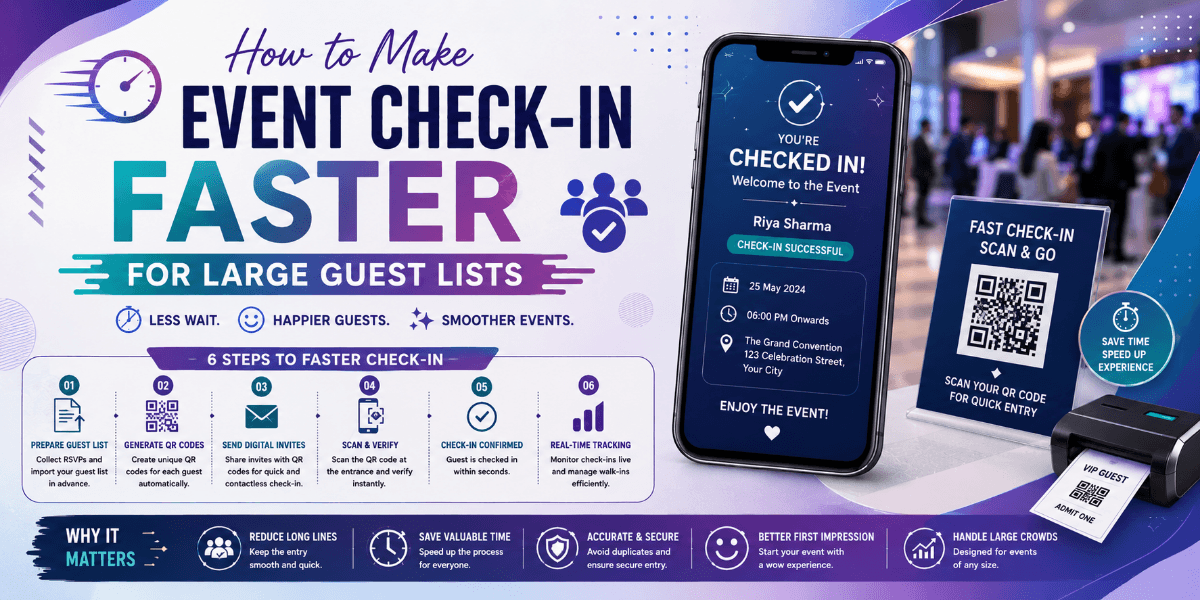 Organized event check-in process managing a large group of arriving guests