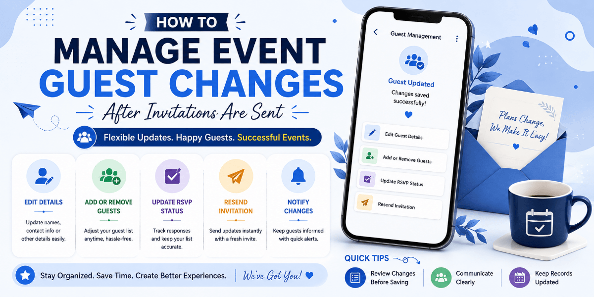 Event organizer updating a digital guest list after receiving RSVP changes