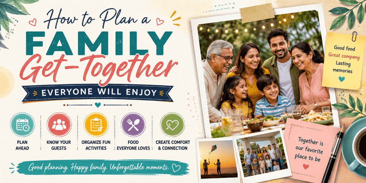 Family enjoying a warm and memorable get-together celebration