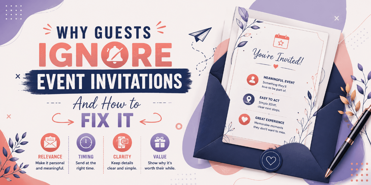 Guest viewing an event invitation on a smartphone