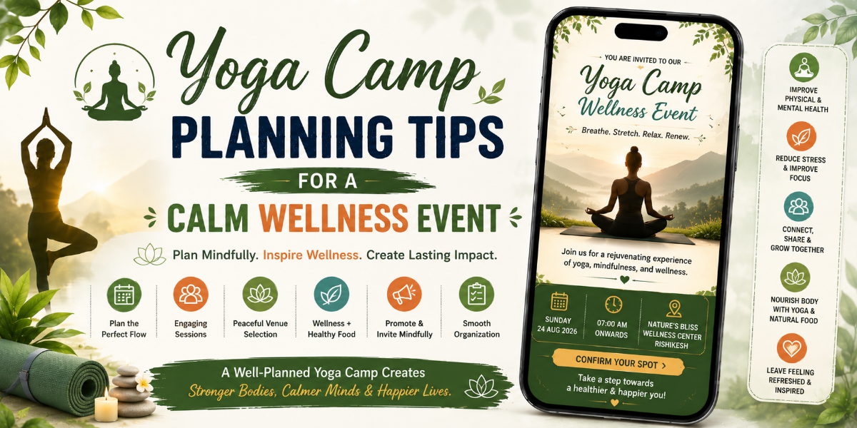 Participants attending a peaceful outdoor yoga camp session
