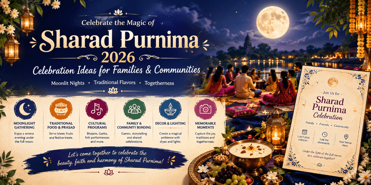 Sharad Purnima 2026 family celebration digital invitation