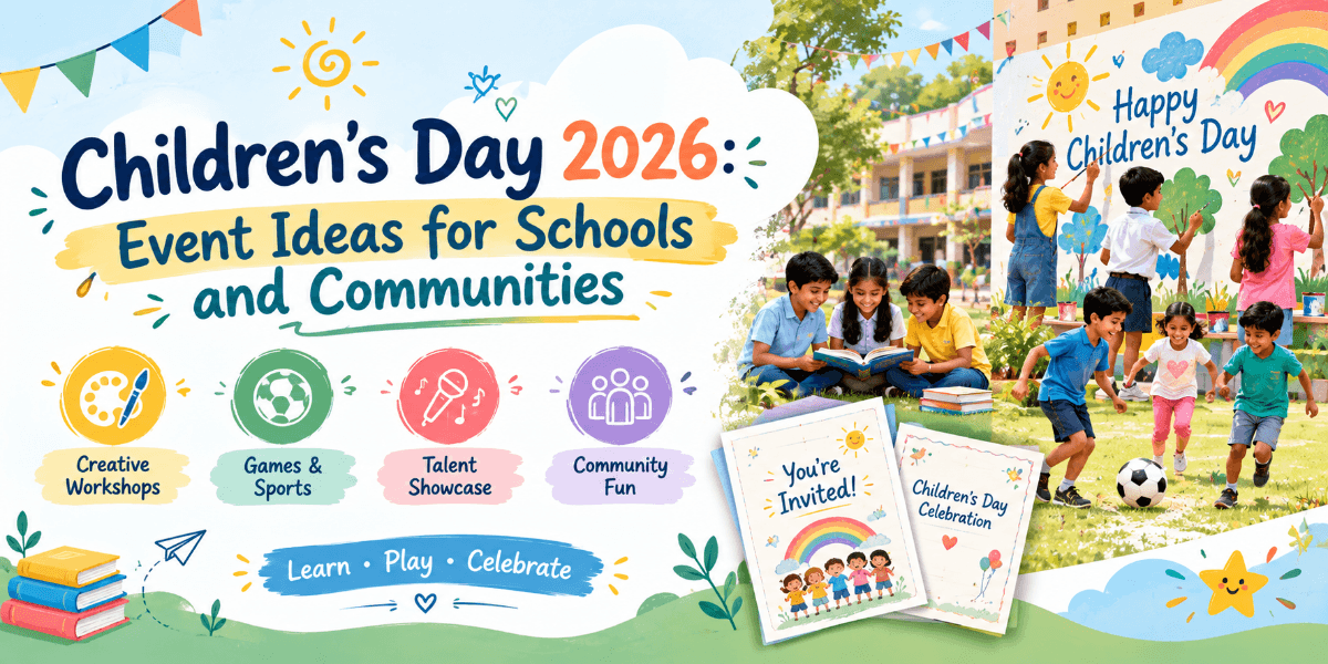 Children's Day 2026 digital invitation for school and community activities